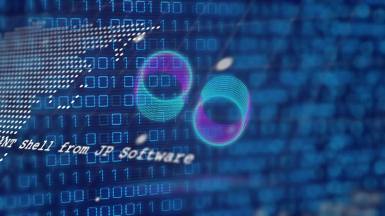 Animation of data processing over world map