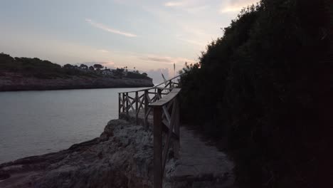dawn in a cove of mallorca