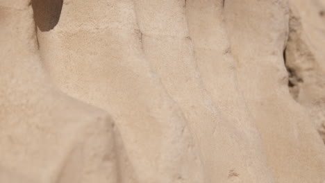 close-up of the textured surface of ancient stone structures in dendera, egypt