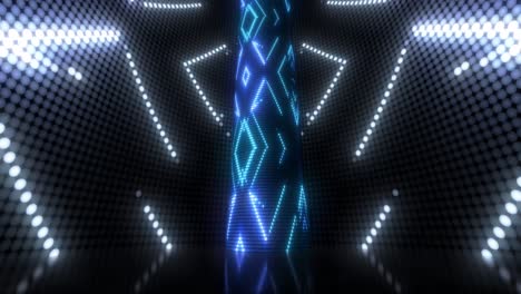futuristic led column light show