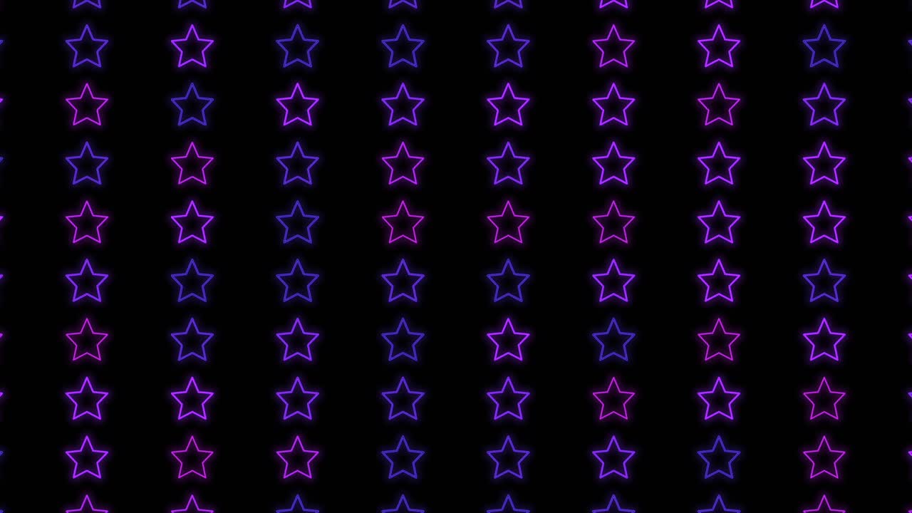 patrón de estrellas retro con púrpura neón