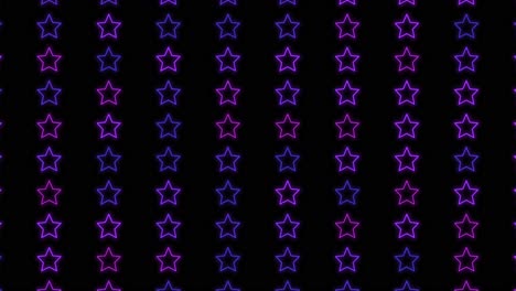 retro stars pattern with neon purple