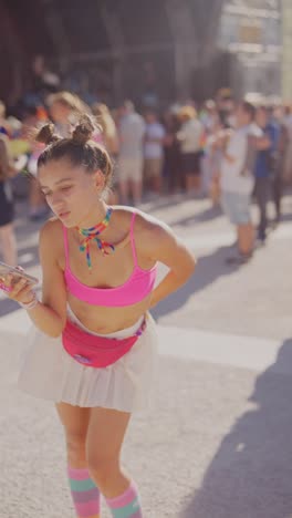 young woman at a pride festival