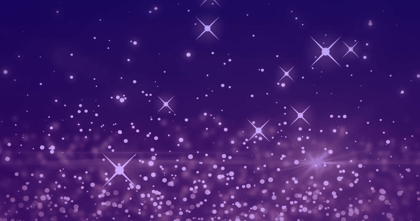 Animazione di punti luce su sfondo nero