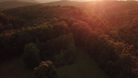 sunset mountains of appalachia in the summertime