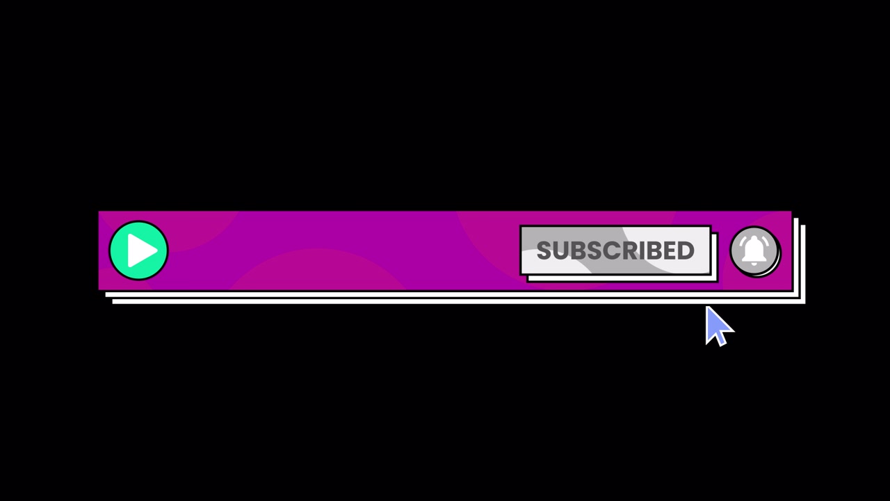 Animated Subscribe Button and Notification Bell with Mouse Click