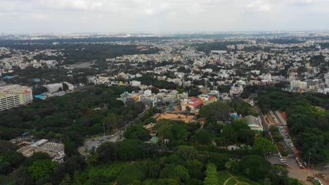 hora del día bangalore paisaje urbano panorama aéreo 4k india