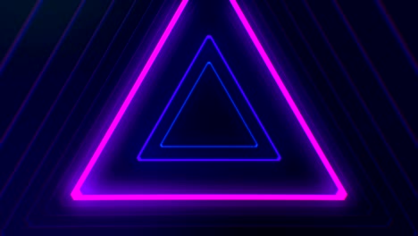 futuristic hud triangle tunnel seamless vj loop. 4k neon motion graphics for led