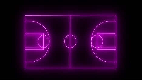 Animation-of-pink-neon-sports-stadium-on-black-background