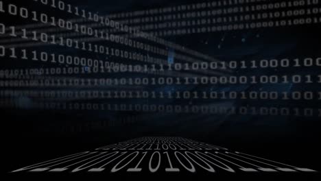 binary coding on a black background