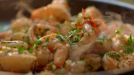 Close-up-of-Seasoned-Shrimp-Being-Cooked