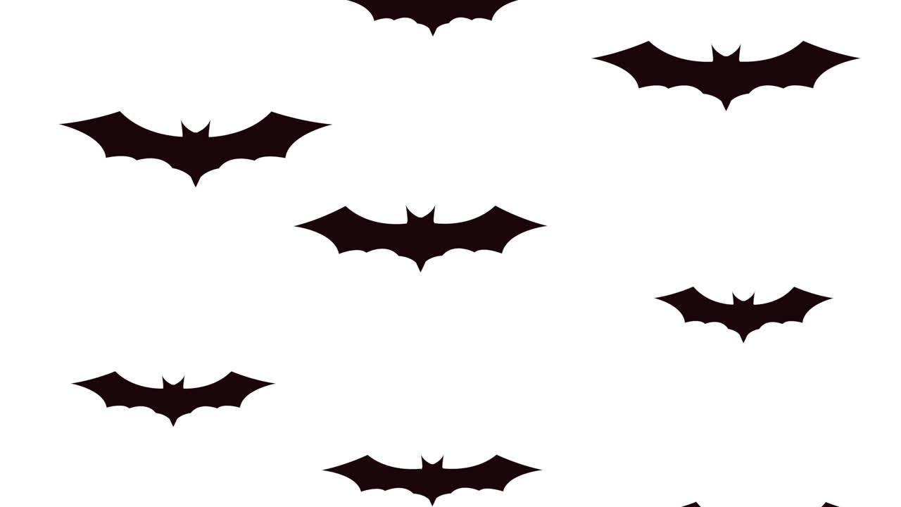 счастливая хэллоуинская анимация с летающими летучими мышами