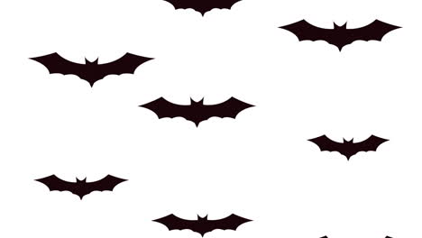 feliz animación de halloween con murciélagos volando