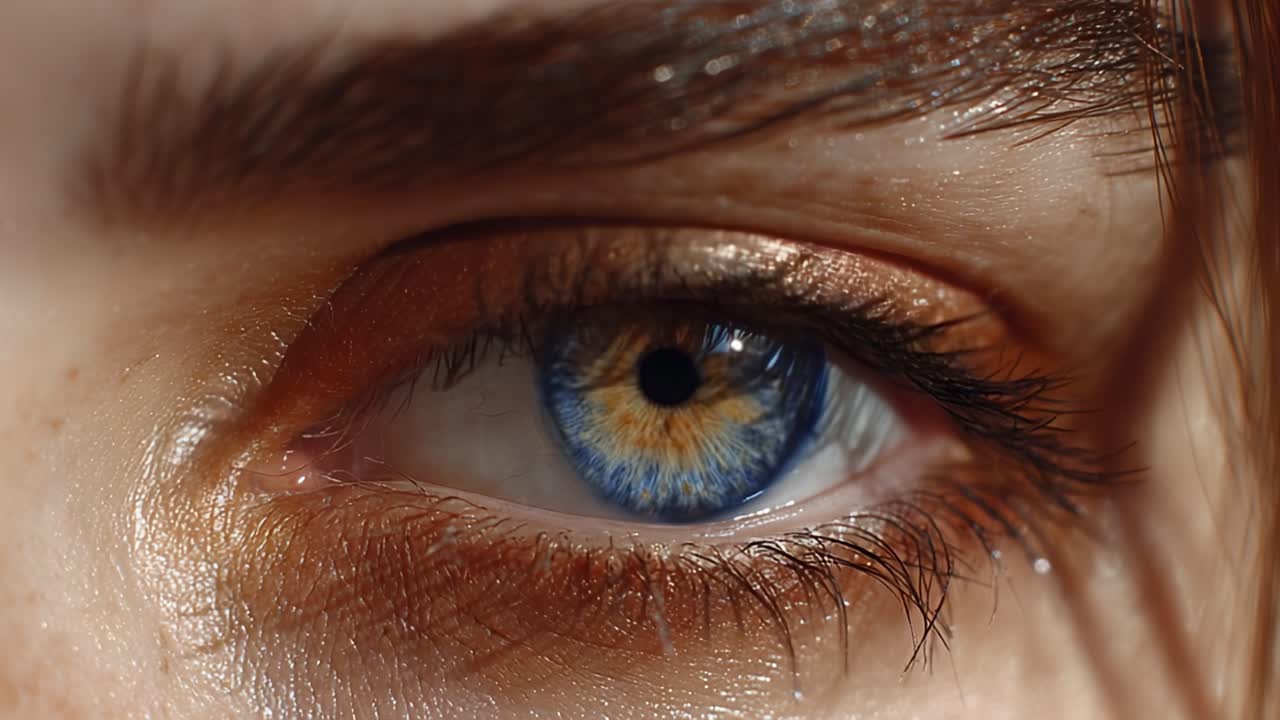 Close-Up of an Intricate Eye Detail Showcasing Vibrant Colors and Unique Patterns Captured in an Intimate Portrait Frame