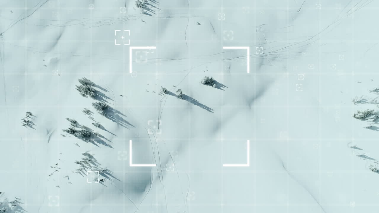 buscador de vistas cuadradas y un campo nevado