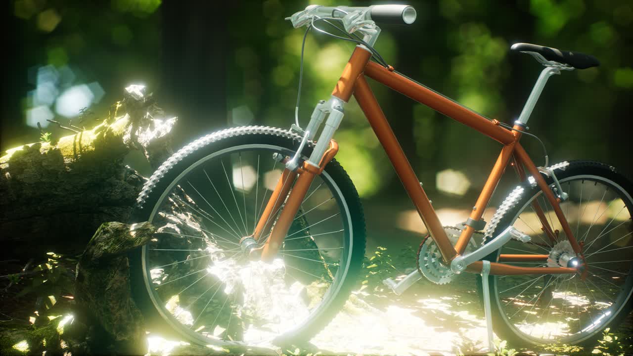 숲길 에 있는 산악 자전거