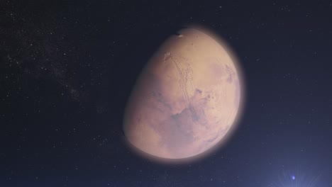 marte en el espacio