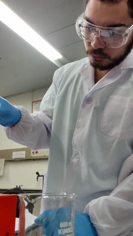 man conducting scientific research in lab