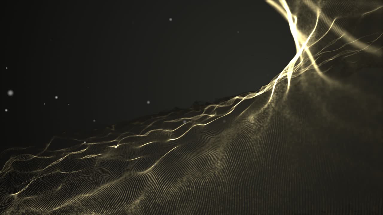 미래의 점 배경의 개념: 많은 반이는 입자의 기술 배경의 4k 비디오