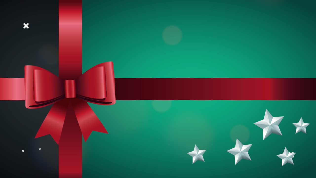 feliz tarjeta de navidad con un lazo de cinta