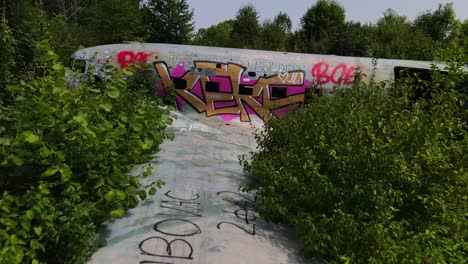 abandoned airplane in an air base in croatia