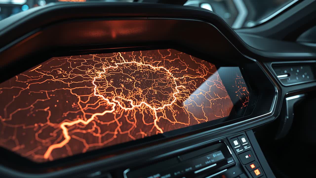 Futuristic Car Dashboard Display