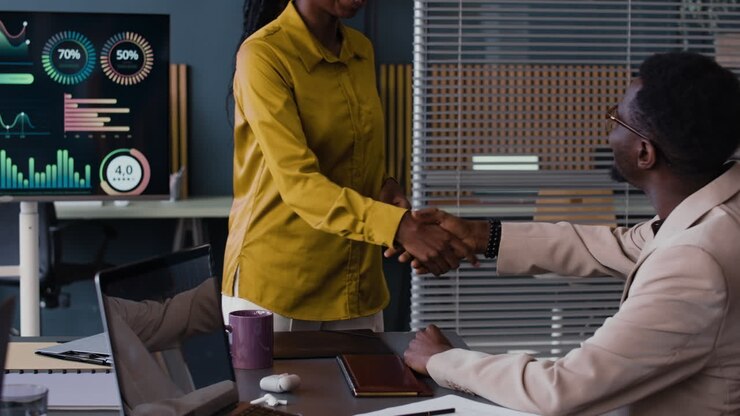 réunion d'affaires et présentation