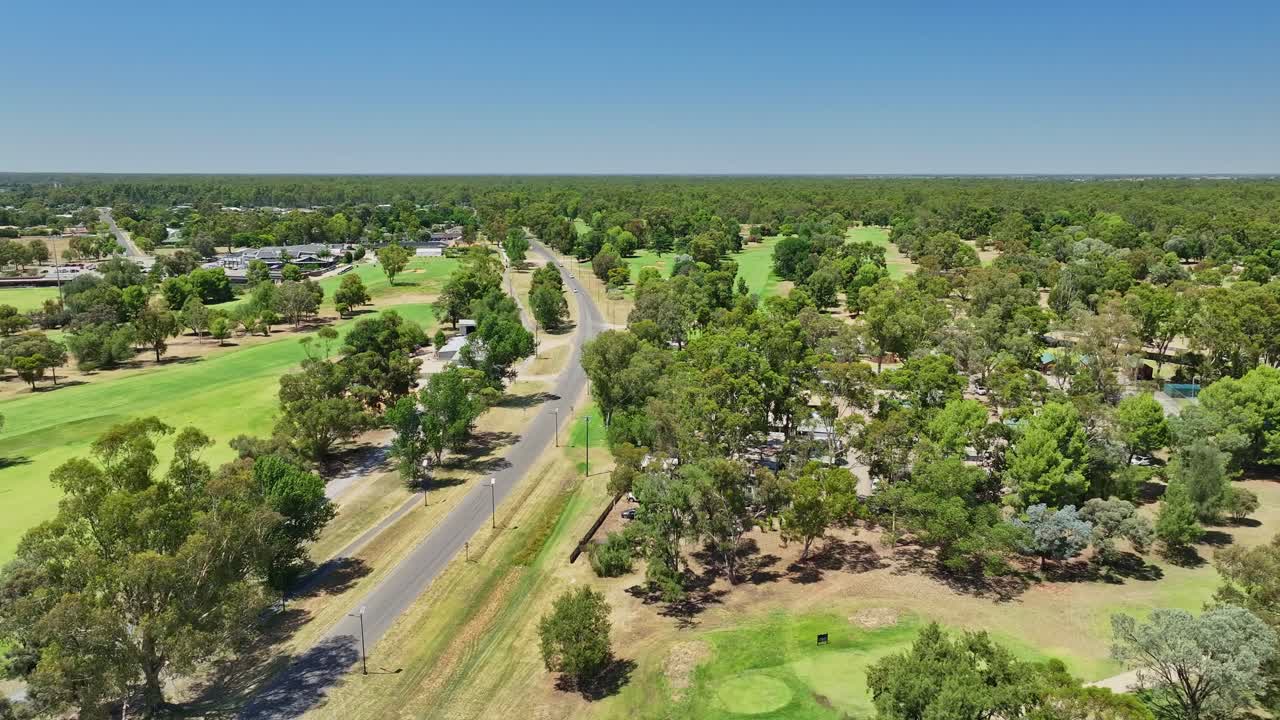 Over the Cobram Barooga Golf Club and Cobram Barooga Golf Resort