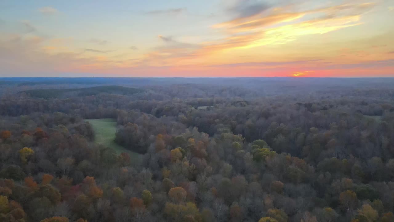 Beautiful 4k clip of country meadow during sunrise