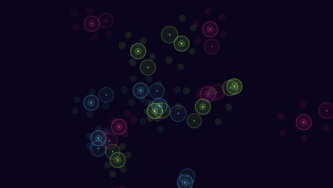 colorful circle composition on black background
