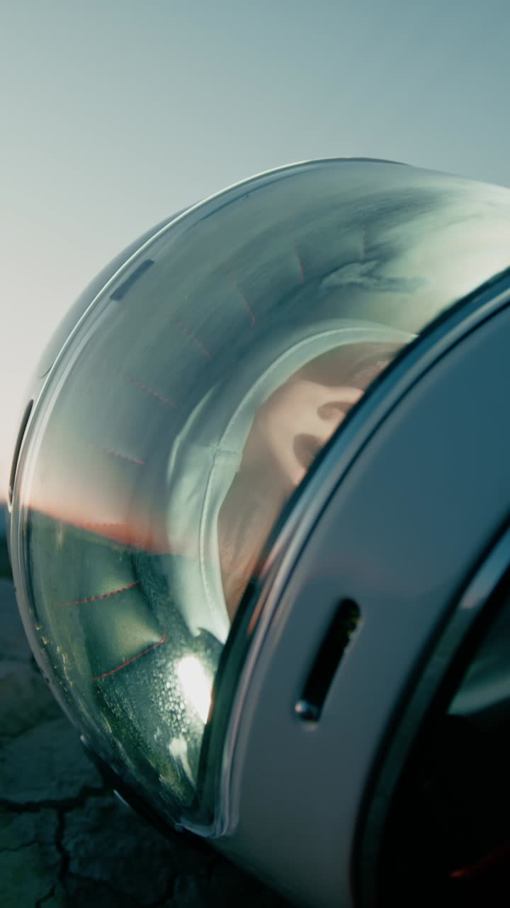 Tired Astronaut Sleeps On Mountain Wasteland Exhausted In New Lifeless Planet