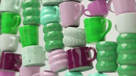 abstract stacked cups