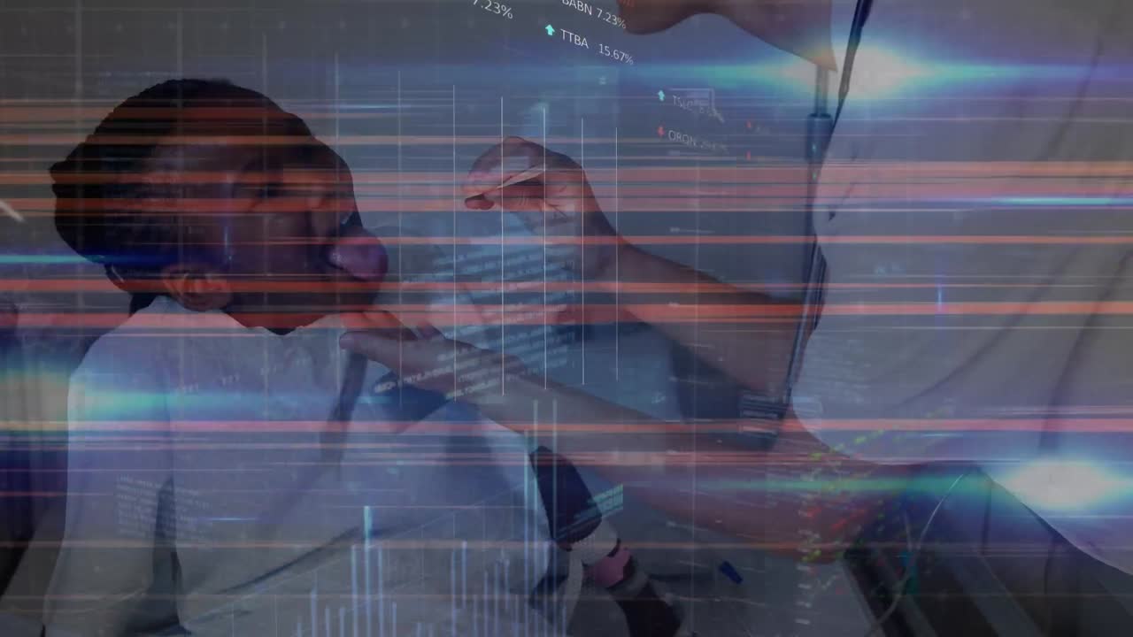 animación de pantalla digital sobre mujer caucásica que chequea a la doctora