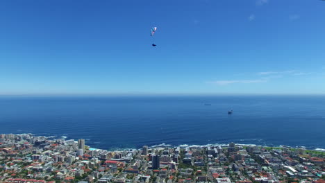 gliding over the city