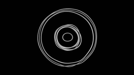 patrón circular abstracto en blanco y negro