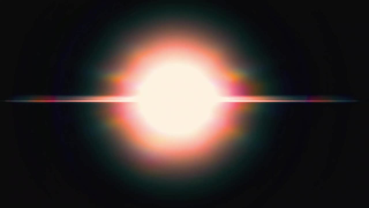Effetto dinamico di bagliore dell'obiettivo in movimento su sfondo scuro