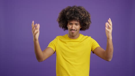 man expressing various emotions of frustration, disappointment, and despair