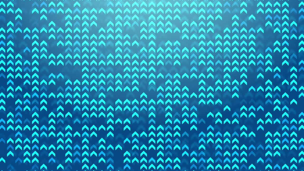 Tech Motion: Geometriske pile på en højteknologisk blå baggrund