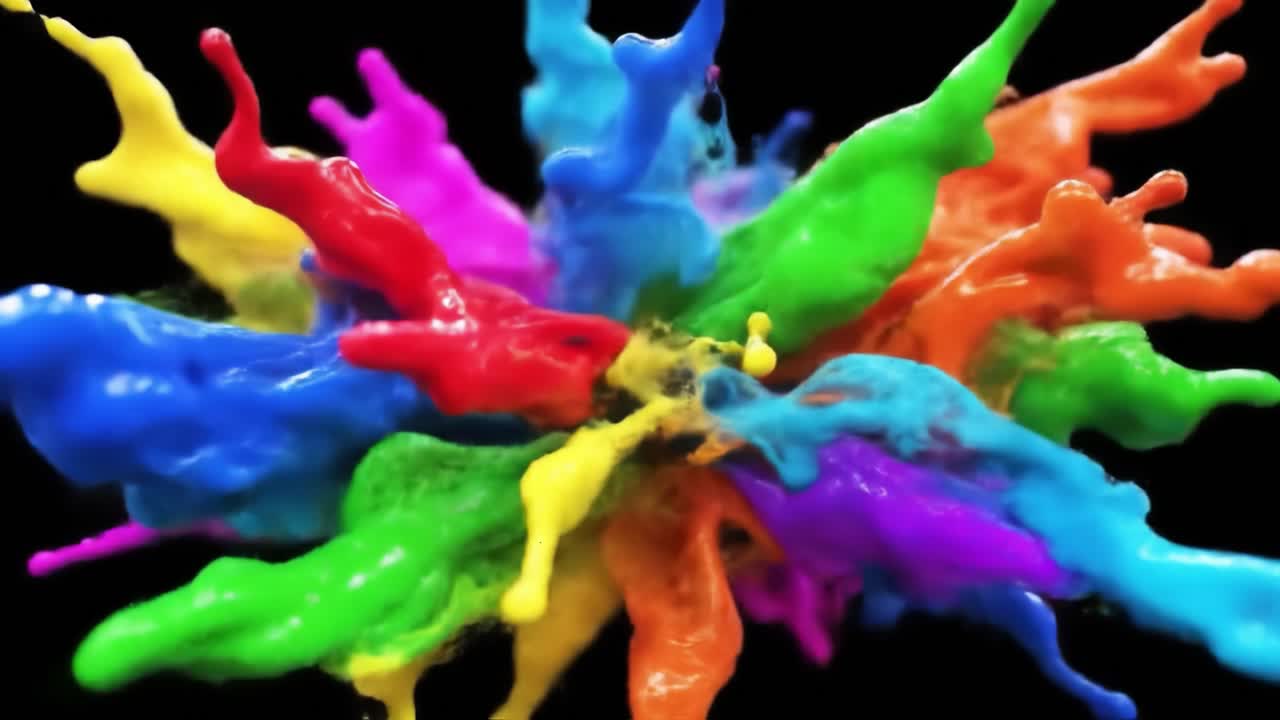 explosión de pintura de colores