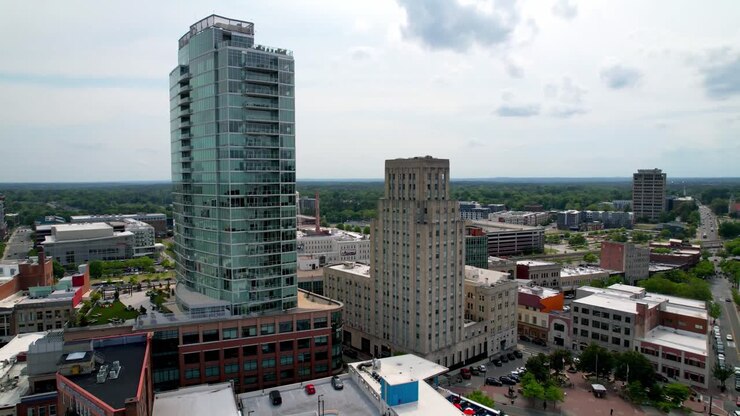vecchia e nuova architettura a durham nc, carolina del nord