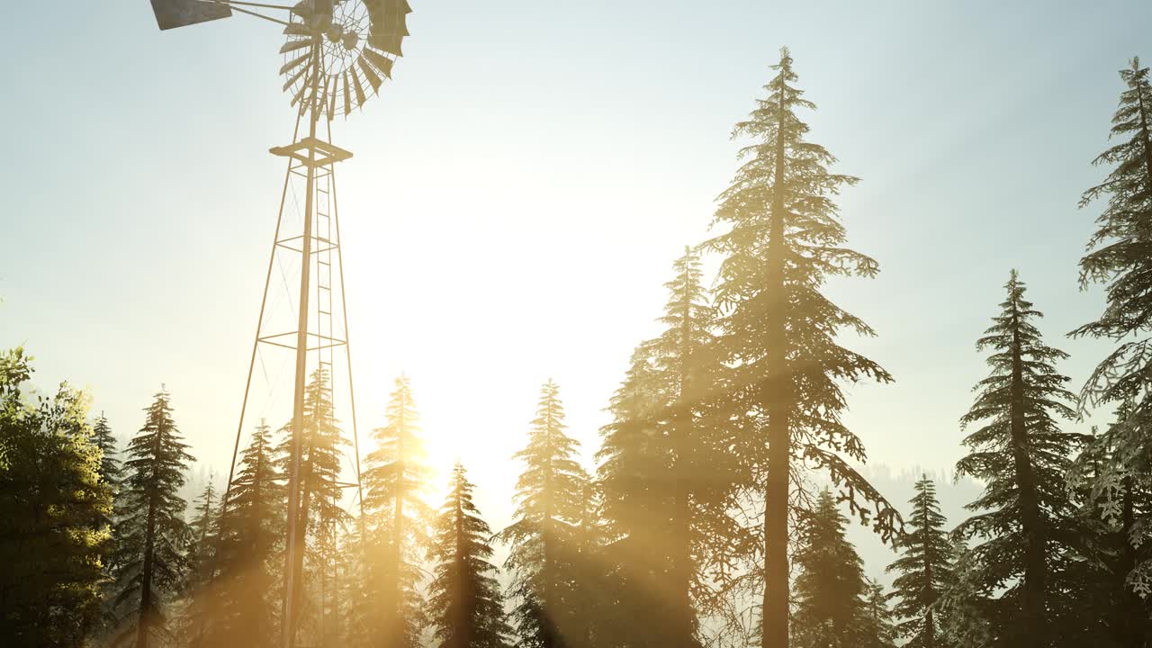 типичная старая ветряная турбина