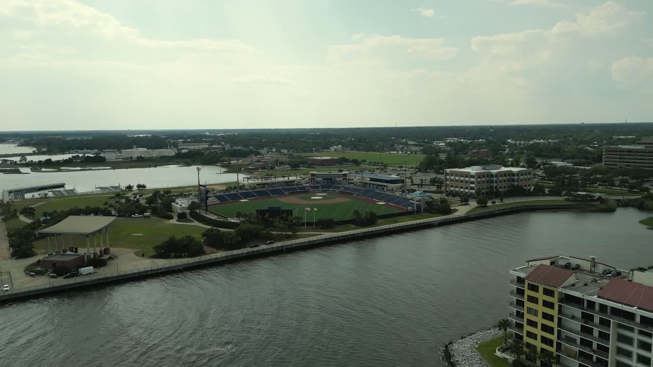 플로리다 주 펜사콜라 의 야구장 의 공중 관점