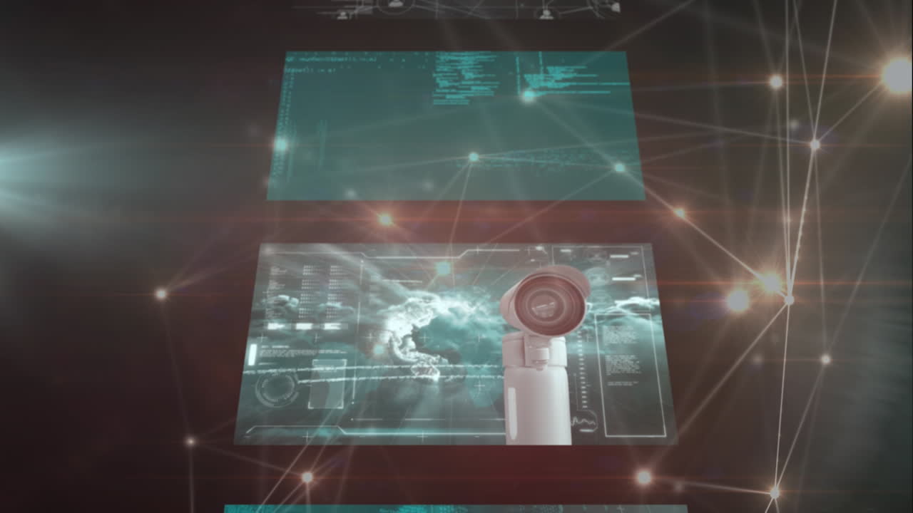 animación de la red de conexiones a través del procesamiento de datos