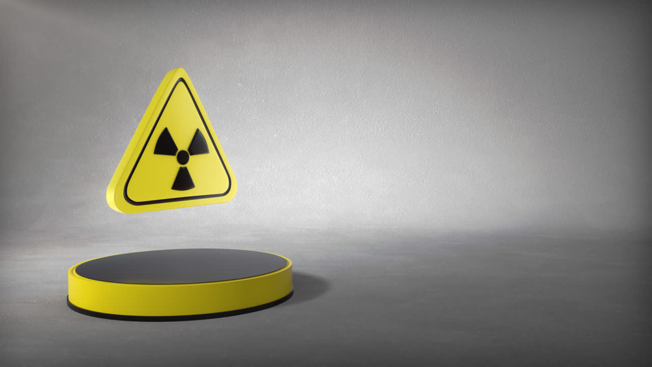 방사선 경고 루프 배경: 이 배경은 루프 할 수 있습니다.