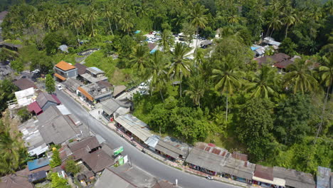 flyover main street in ubud next to tegalalang rice terrace in bali indonesia