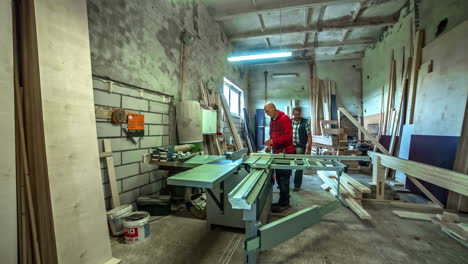 carpenter working in a woodworking shop