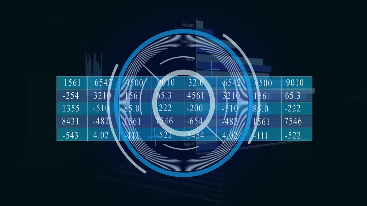 animazione dell'elaborazione dei dati su scansione di campo