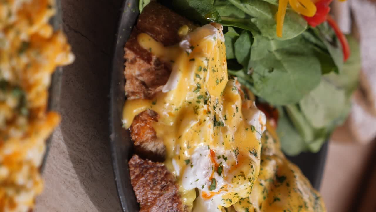 Eggs Benedict with Avocado Toast