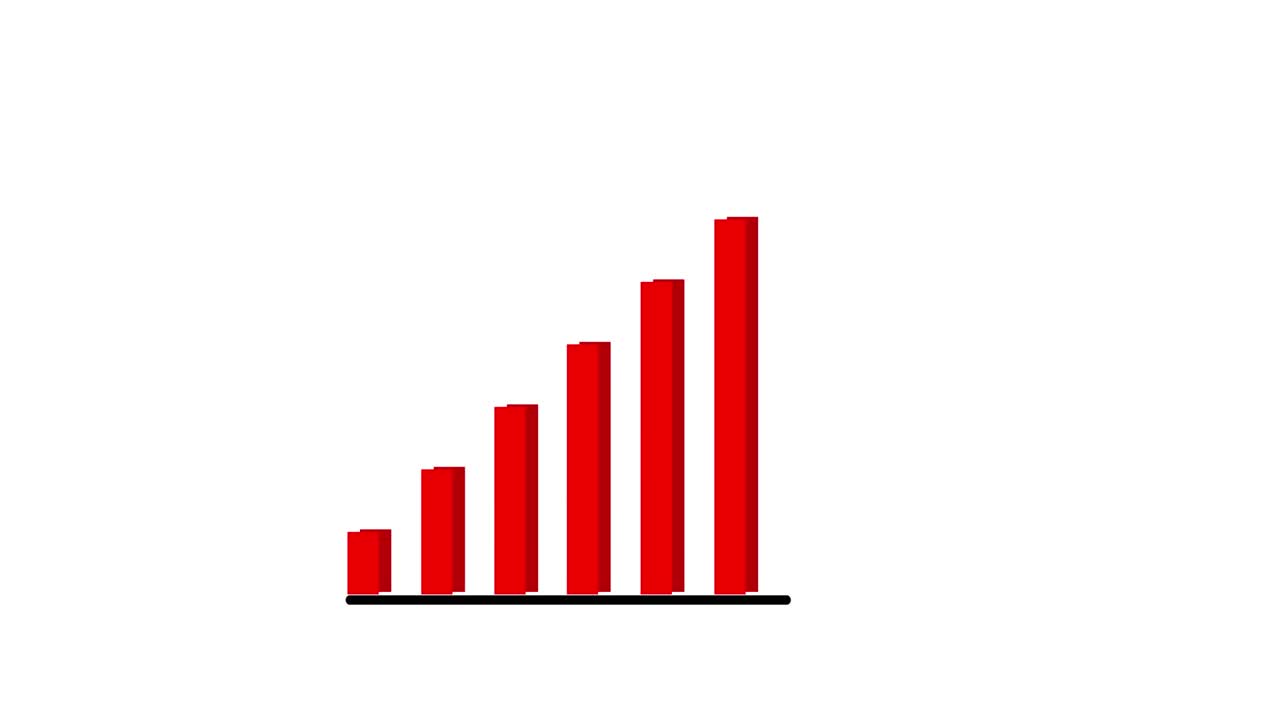 growth chart. profit increase chart. 4K video illustration.