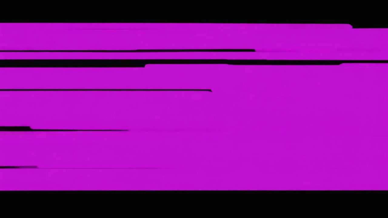 Gráfico de movimiento abstracto con líneas horizontales moradas sobre fondo negro